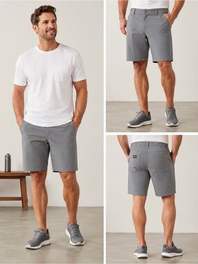 Duluth Trading Co Gray Flat-Front Mens Shorts